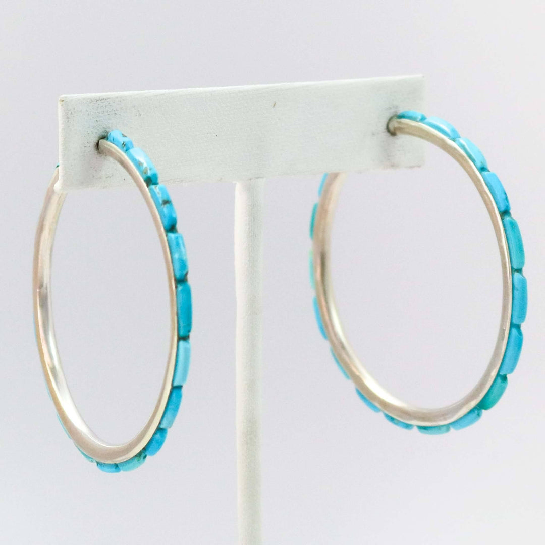 Turquoise Hoop Earrings by Federico - Garland's
