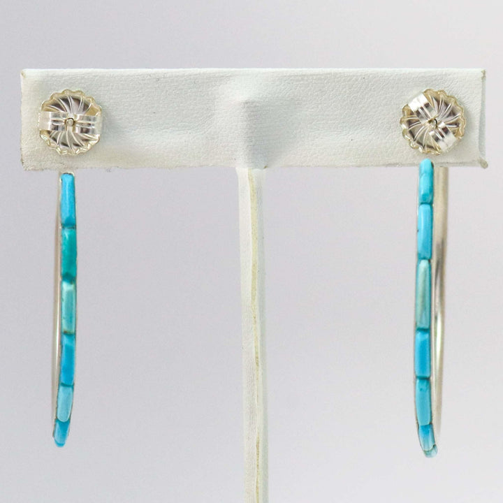 Turquoise Hoop Earrings by Federico - Garland's