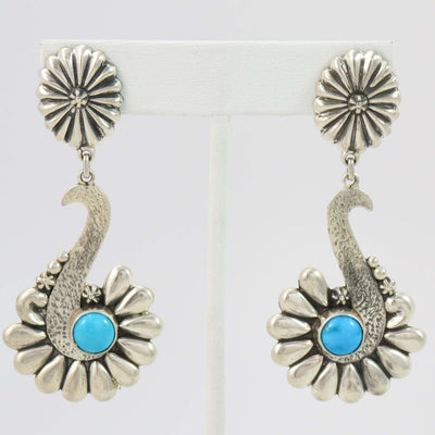 Sleeping Beauty Turquoise Earrings by Thomas Jim - Garland's