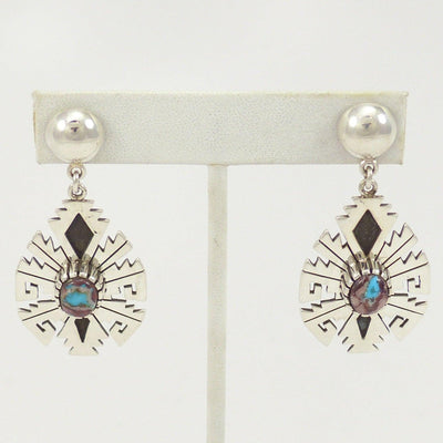 Bisbee Turquoise Earrings by Alton Bedonie - Garland's