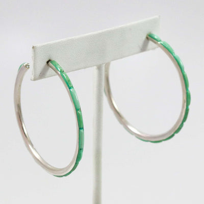 Turquoise Hoop Earrings by Federico - Garland's