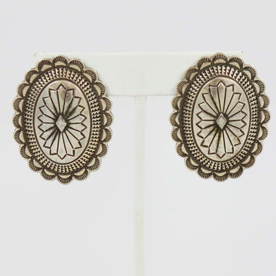 1970s Concho Clip Earrings by Vintage Collection - Garland's