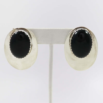 1970s Onyx Earrings by Fannie Platero - Garland's