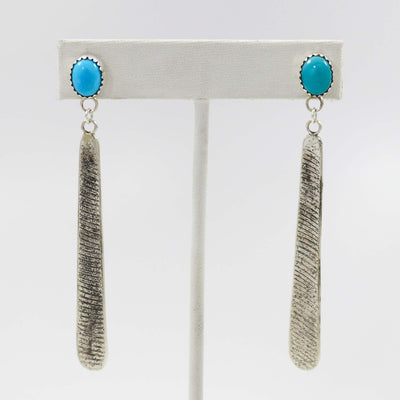 Sleeping Beauty Turquoise Earrings by Pete Johnson - Garland's