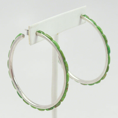 Turquoise Hoop Earrings by Federico - Garland's