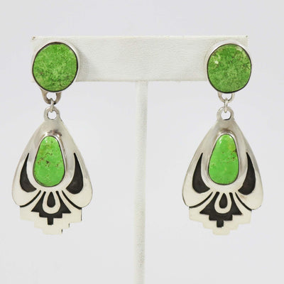 Gaspeite Earrings by David Lister - Garland's