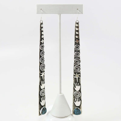 Kingman Turquoise Earrings by Alex Sanchez - Garland's