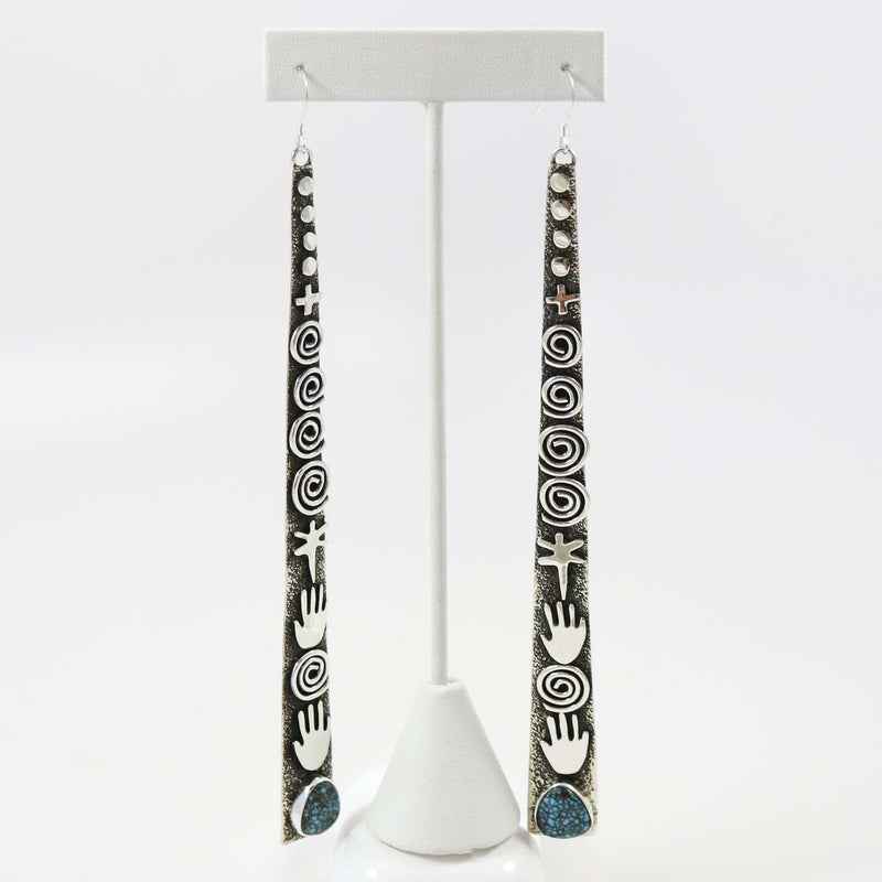 Kingman Turquoise Earrings by Alex Sanchez - Garland&