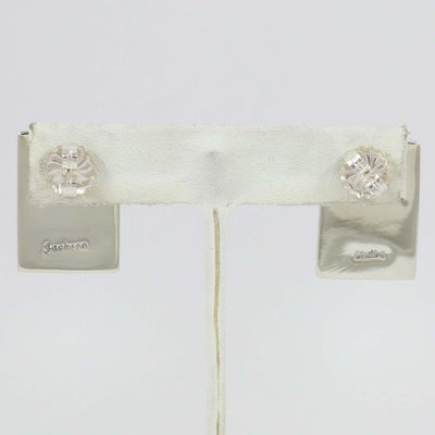 Turquoise Inlay Earrings by Tommy Jackson - Garland's