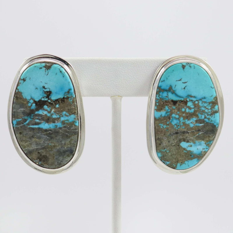 Morenci Turquoise Earrings by Tommy Jackson - Garland&