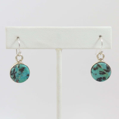 Kingman Turquoise Earrings by Michael and Causandra Dukepoo - Garland's
