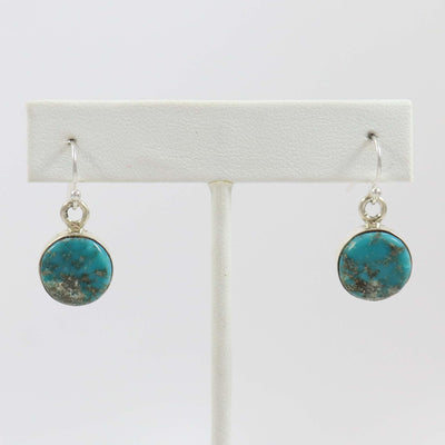Kingman Turquoise Earrings by Michael and Causandra Dukepoo - Garland's