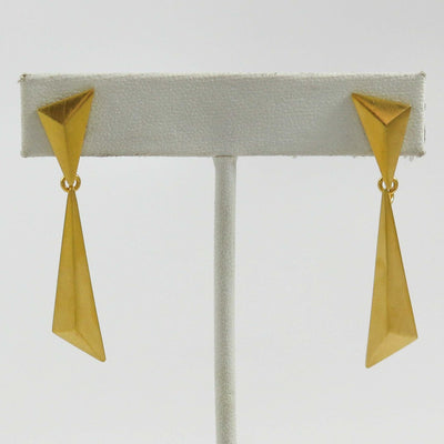 Gold Tetra Dangle Earrings by Maria Samora - Garland's