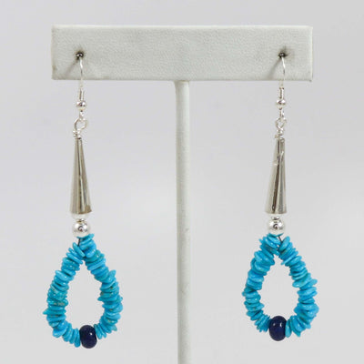 Turquoise and Lapis Earrings by Tawma Lalo - Garland's
