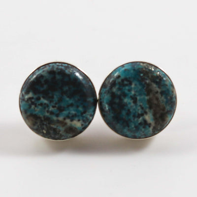 Kingman Turquoise Earrings by Michael and Causandra Dukepoo - Garland's
