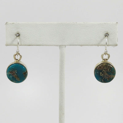Morenci Turquoise Earrings by Michael and Causandra Dukepoo - Garland's
