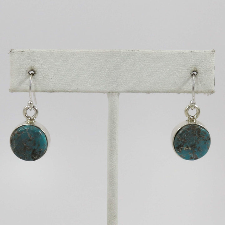 Morenci Turquoise Earrings by Michael and Causandra Dukepoo - Garland's