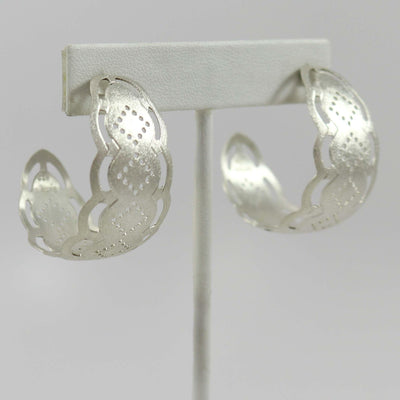 Lace Hoop Earrings by Maria Samora - Garland's