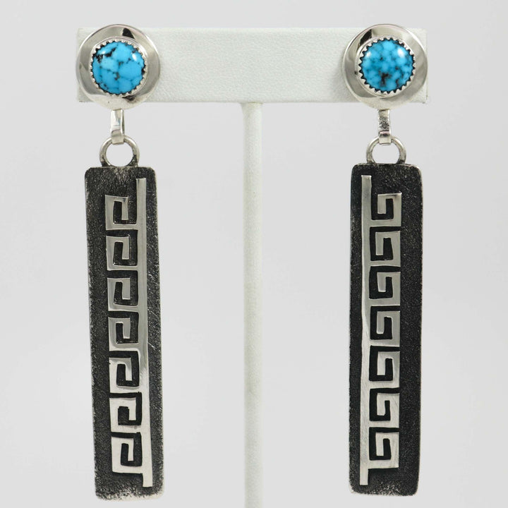 Battle Mountain Turquoise Earrings by Jack Tom - Garland's