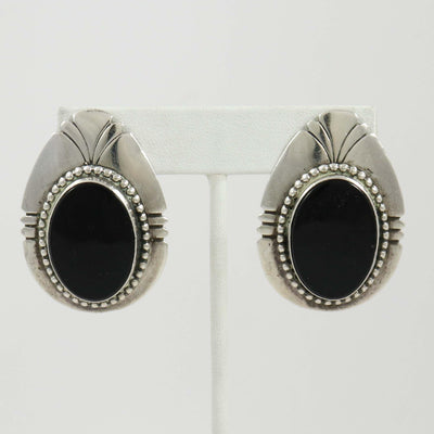 Jet Clip Earrings by Vintage Collection - Garland's