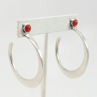 Coral Hoop Earrings by Edison Cummings - Garland's