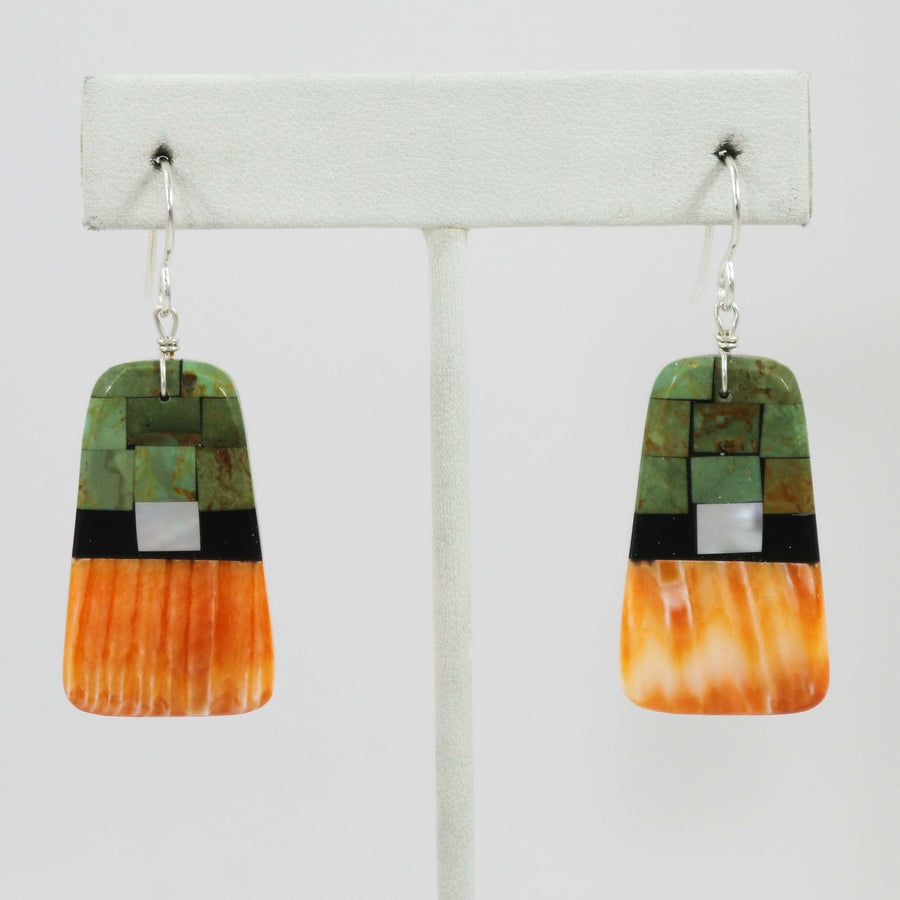 Inlay Earrings by Joe Jr. and Valerie Calabaza - Garland's