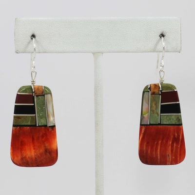 Inlay Earrings by Joe Jr. and Valerie Calabaza - Garland's