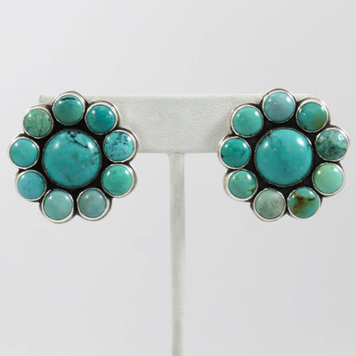 Turquoise Clip Earrings by Federico - Garland's