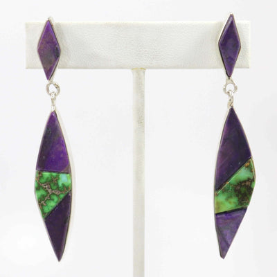 Sugilite and Turquoise Earrings by Na Na Ping - Garland's