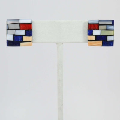 Shell Inlay Earrings by Janalee Reano - Garland's