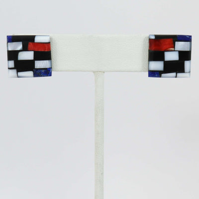 Shell Inlay Earrings by Janalee Reano - Garland's