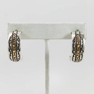 Gold and Silver Hoop Earrings