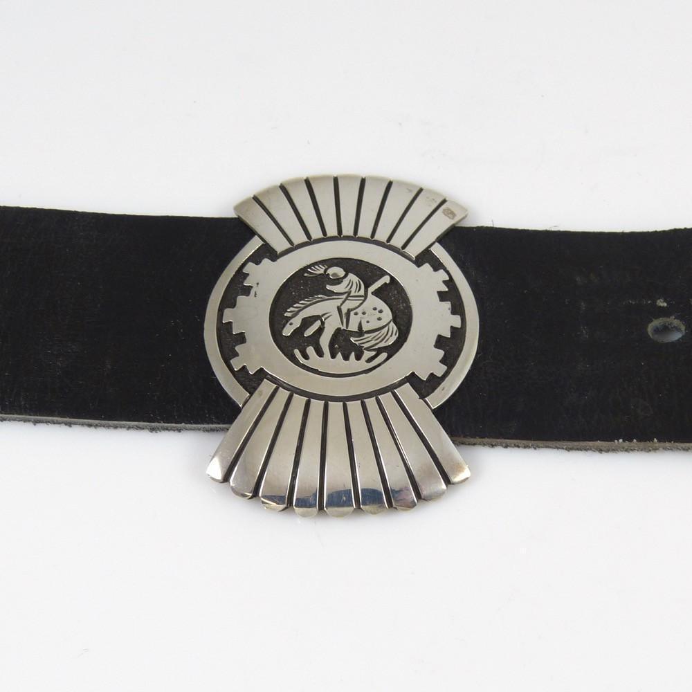 Silver Overlay Concha Belt by Richard Begay - Garland's