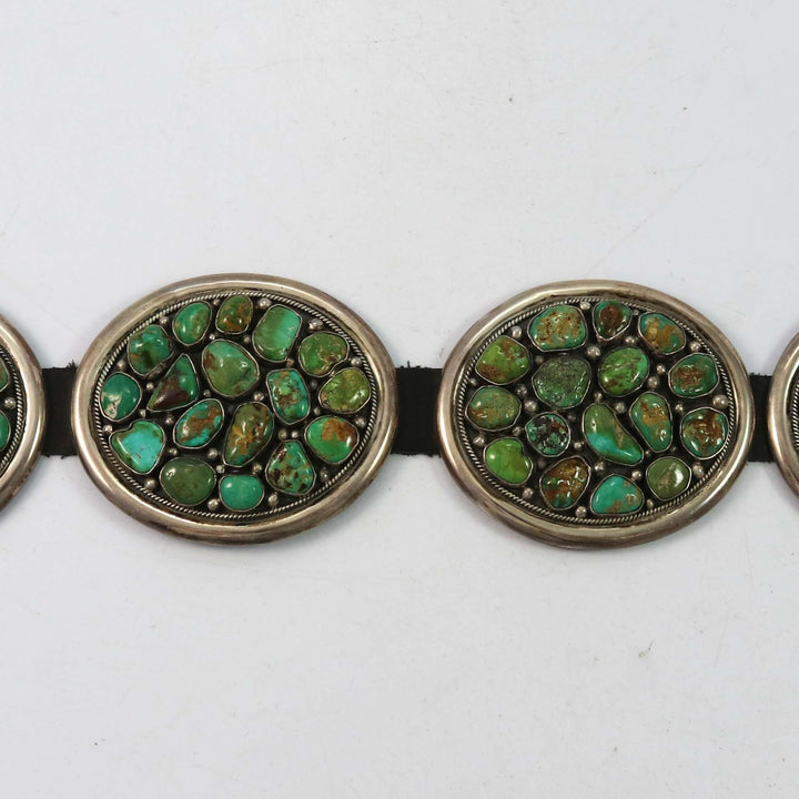 Cripple Creek Turquoise Concha Belt by David and Alice Lister - Garland's