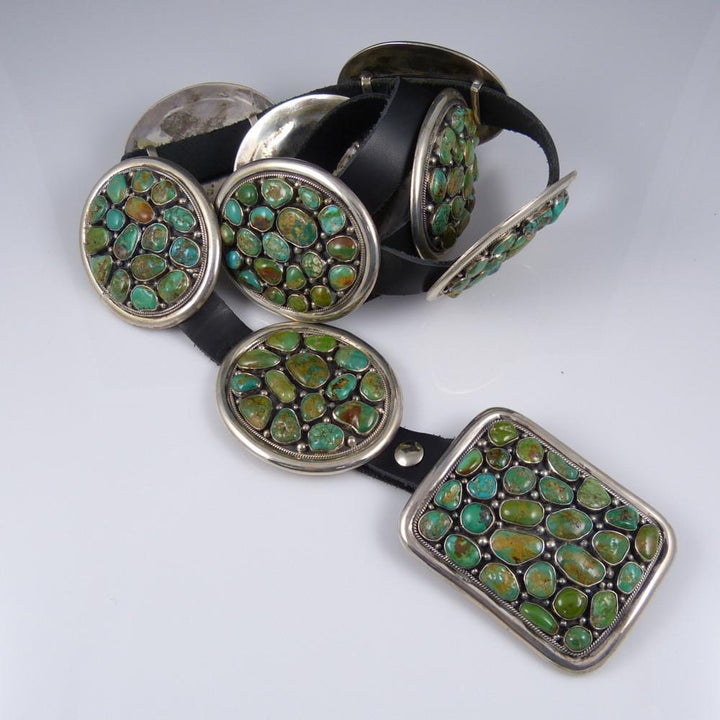 Cripple Creek Turquoise Concha Belt by David and Alice Lister - Garland's