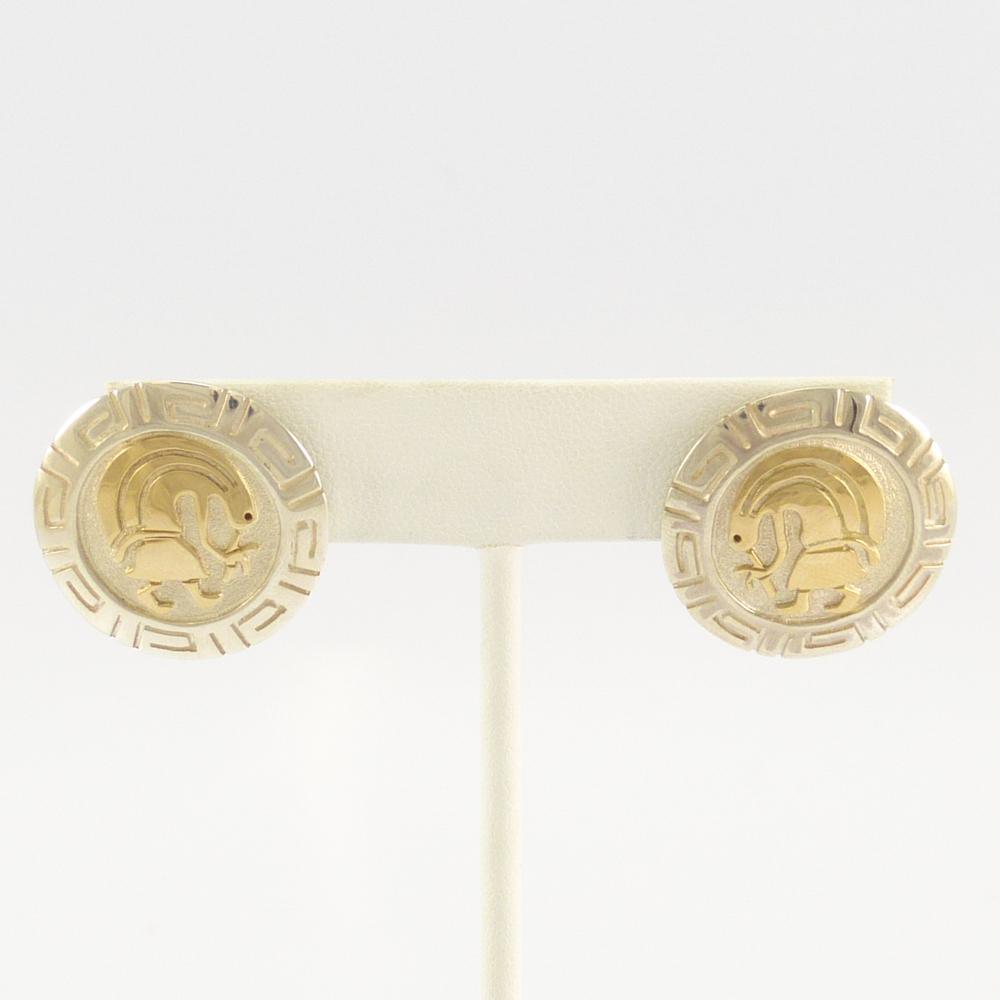 Gold on Silver Earrings by Robert Taylor - Garland's