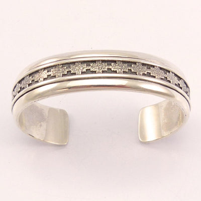 Silver Overlay Cuff by Al Joe - Garland's