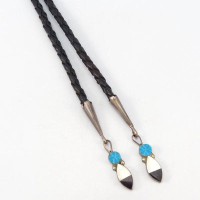 1970s Inlay Bola Tie by Jonathan Beyuka - Garland's