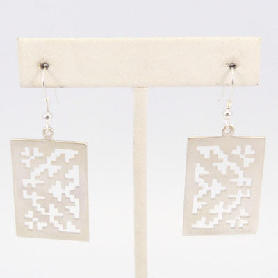 Navajo Rug Cutout Earrings by Christine Nelson - Garland's