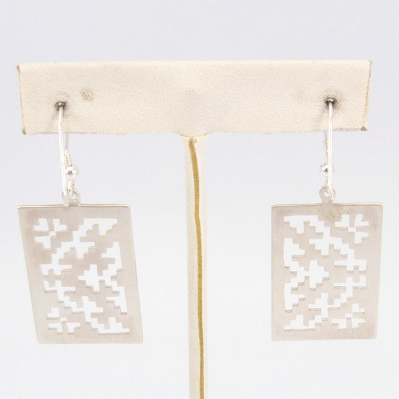 Navajo Rug Cutout Earrings by Christine Nelson - Garland&