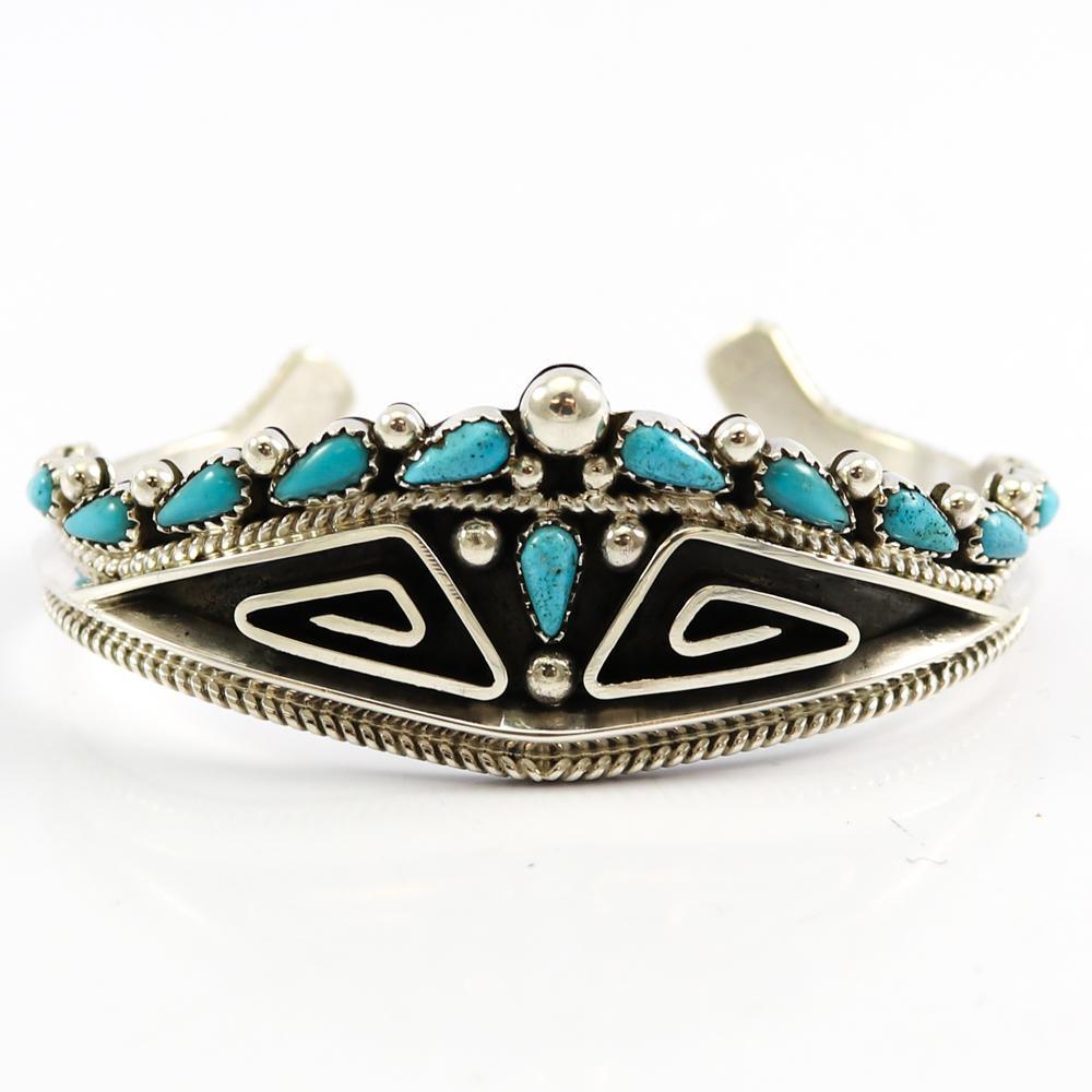 Kingman Turquoise Cuff by Billy Betoney - Garland's