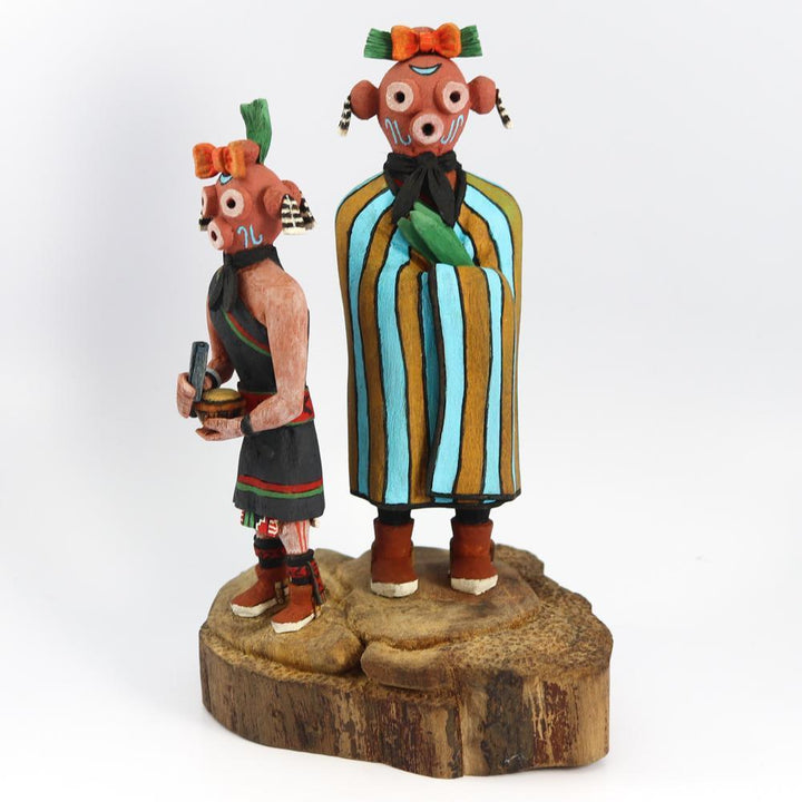 Double Mudhead Kachina by Leonard Taho - Garland's