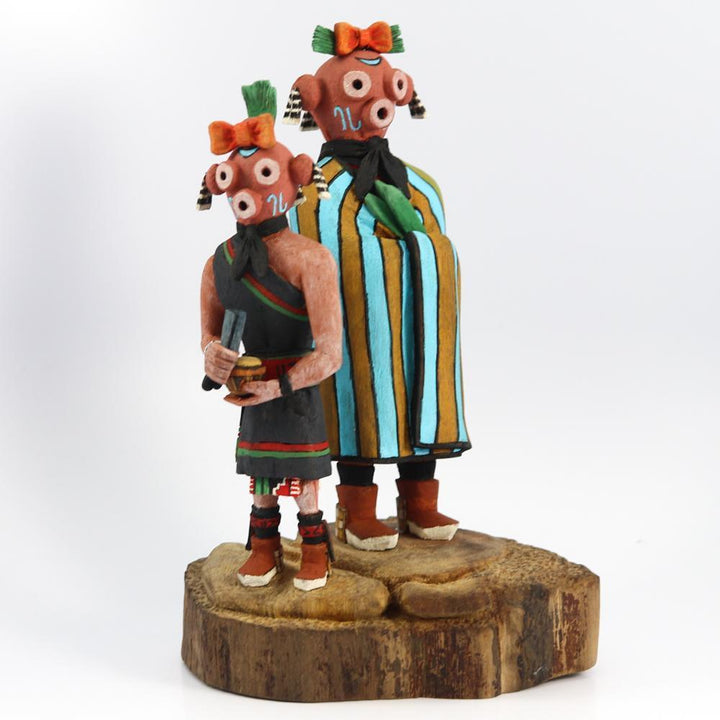 Double Mudhead Kachina by Leonard Taho - Garland's