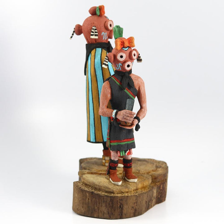 Double Mudhead Kachina by Leonard Taho - Garland's