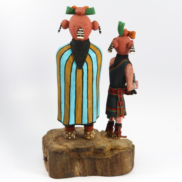 Double Mudhead Kachina by Leonard Taho - Garland's