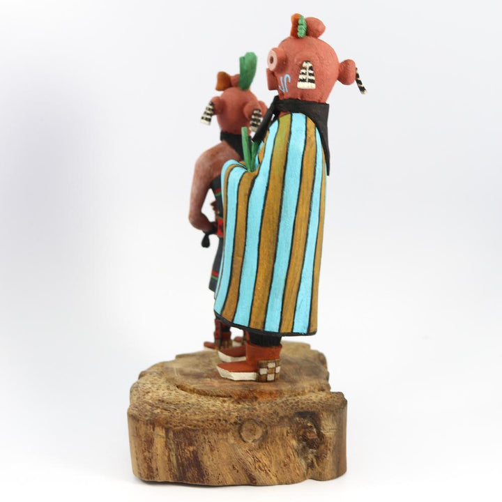 Double Mudhead Kachina by Leonard Taho - Garland's