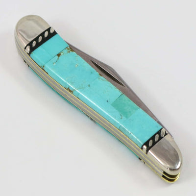 Inlaid Pocket Knife by Stewart Yellowhorse - Garland's