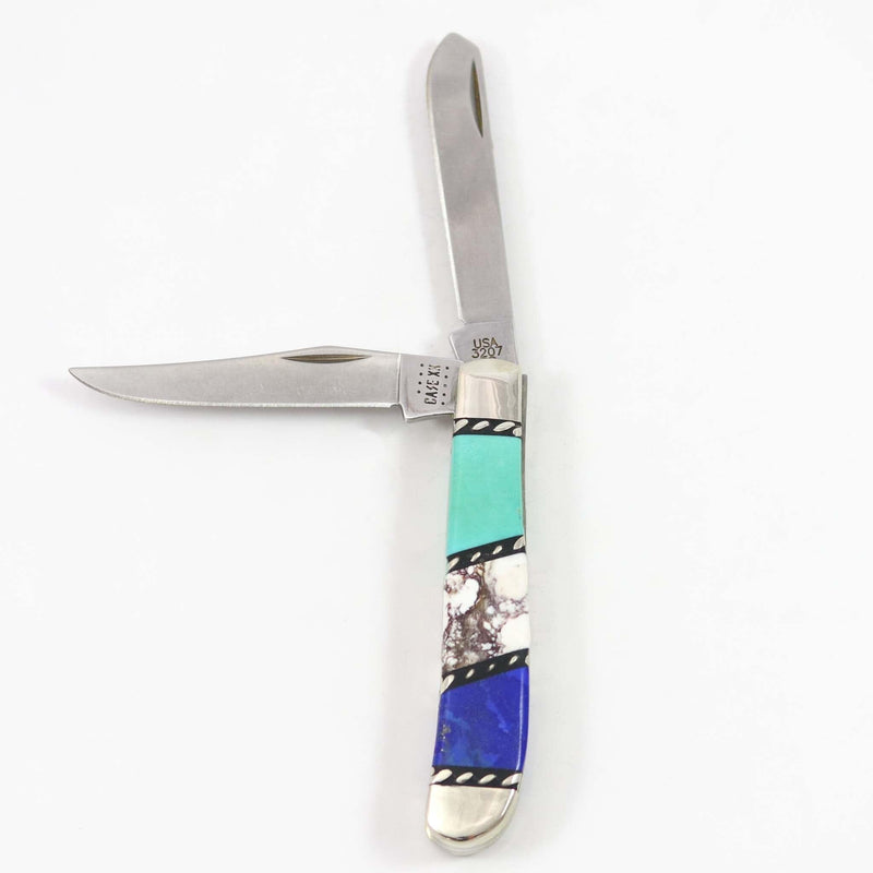 Inlaid Pocket Knife by Stewart Yellowhorse - Garland&