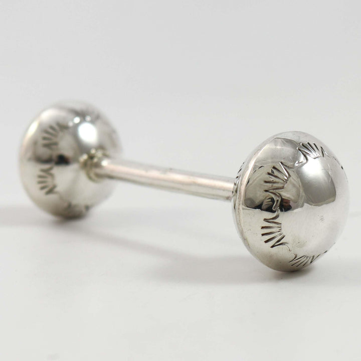 Silver Baby Rattle by Monica Smith - Garland's