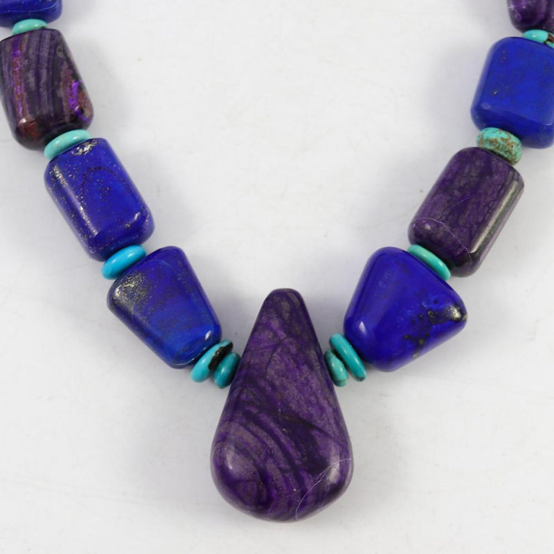 Lapis and Sugilite Necklace by Bruce Eckhardt - Garland&